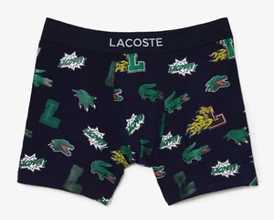 Lacoste Mens Size M Boxer Briefs Casual Classic Cotton Stretch Waistband, Navy - Picture 1 of 8