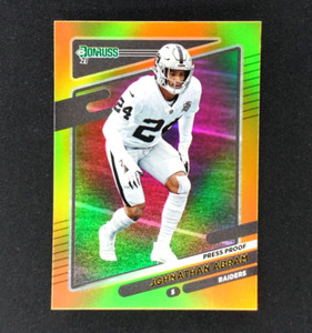 JOHNATHAN ABRAM SP Variation Gold 2021 Donruss Press Proof Gold Holo 89 Saints