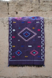 Authentic Moroccan Kilim Rug 5x3 ft – Tribal Berber Handmade Wool Carpet - Picture 1 of 4