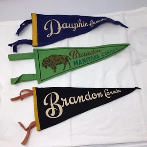 3 Filzwimpel, Stadt und Land, Souvenir 12” lang und 5” breit (C4) - Bild 1 von 10