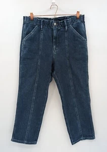 J. Pantalones de mezclilla Crew para mujer 31P lavado medio pierna recta cintura elástica cosida elástica - Imagen 1 de 4