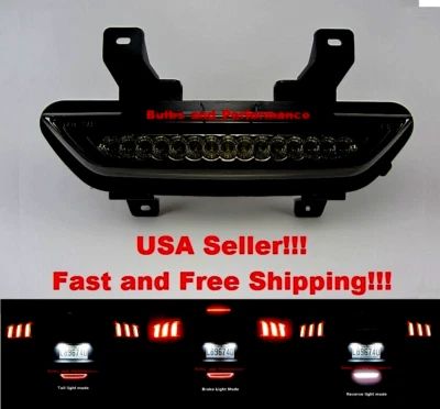 4º FRENO TRASERO LED RETROCESO LUZ DE REVERSA AHUMADA para Ford Mustang 2015-2017 Foto 1 de 4