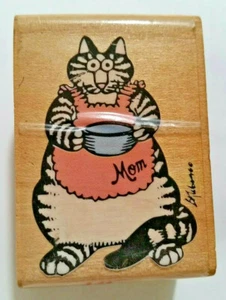 Kliban Katze Stempel Mama Muttertag Liebe Kochschürze Stampede selten 1991 - Bild 1 von 6