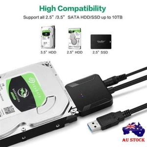 3.0 to SATA Converter Cable Adapter 2.5/3.5 Inch HDD SSD For Samsung Seagate WD - Picture 1 of 5