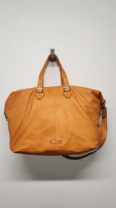 Cole Haan Orange Pebbled Leather Oversized/Travel Bag Adjustable Crossbody Strap - Picture 1 of 15