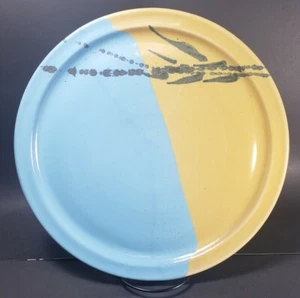 Handmade Cold Mountain Pottery Chopping Plate Wheat Grass Pattern Natural Colors - Picture 1 of 10