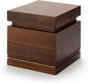 Handcrafted Solid Walnut Wooden Urn for Human Ashes Adult, Large, Wood - Picture 1 of 7