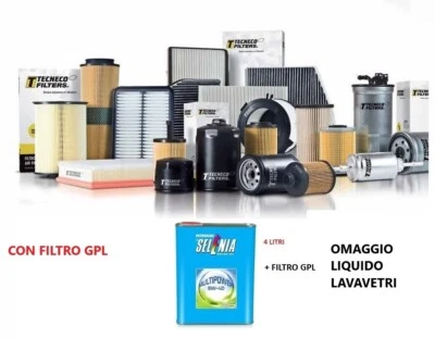 Kit Tagliando Fiat Tipo 1.4 Benzina GPL LPG 4 Filtri + 4 Olio Selenia 5W40 +2GPL - Imagen 1 de 2