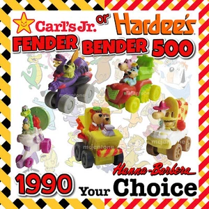 Carl's Jr. Hardees 1990 Fender Bender 500 coche de carreras Hanna Barbera TU juguete ELECCIÓN - Imagen 1 de 15