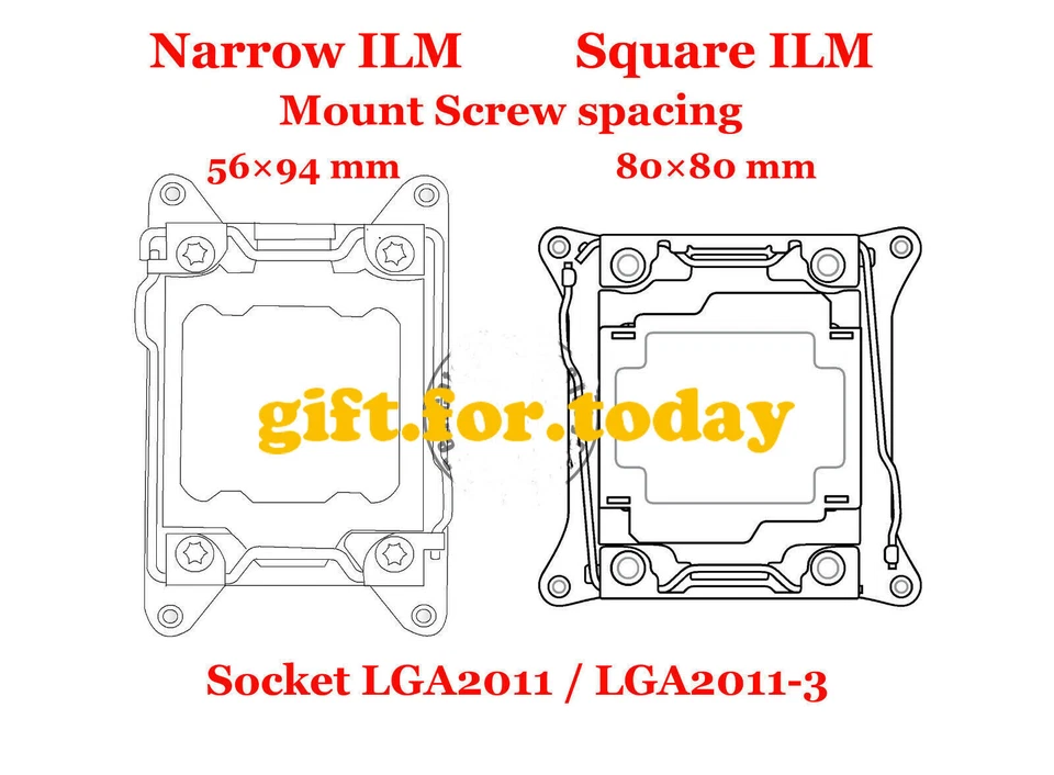 Mount Bracket Intel Socket LGA2011 Narrow ILM CPU fan cooler heatsink radiator - Image 1 of 4