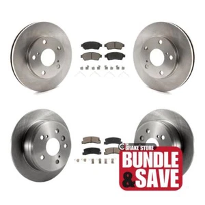 Front Rear Brake Rotor And Ceramic Pad Kit For 1992-1999 Toyota Camry 2.2L Sedan - Picture 1 of 13