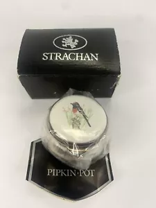 Strachan Silver Pipkin Pot Red-Capped Robin New in Box - Picture 1 of 5