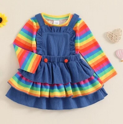 NUEVO Conjunto Disfraz de Halloween Chucky Jugar Chucky Bebé Niñas Niños Foto 1 de 4