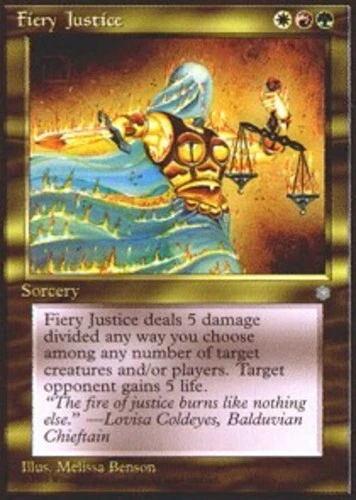 Fiery Justice ~ Heavily Played Ice Age MTG Magic UltimateMTG Multi-Color Card - Image 1 of 1
