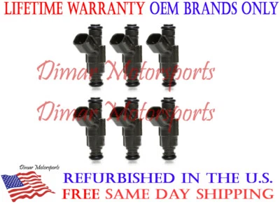 Juego de 6 inyectores de combustible Bosch para Lincoln LS 2000-2003 3,0 L V6 Foto 1 de 4