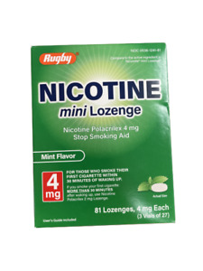 81 Rugby Mini Nicotine Lozenge 4mg Mint Flavor Expires 4/25 FREE SHIPPING!