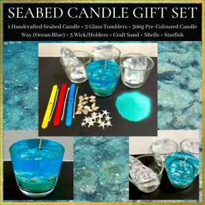 CANDLE MAKING SEABED SET - Gel Wax Candle Making with Starfish and Shells