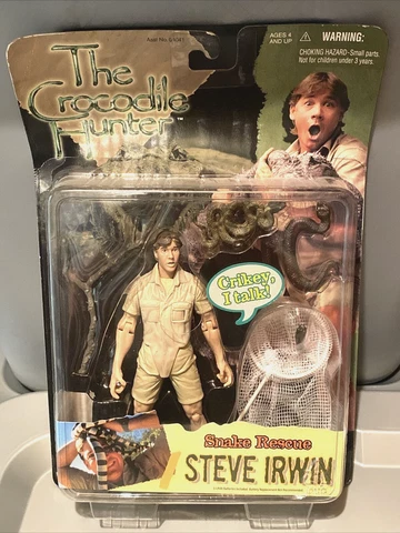 The crocodile Hunter Steve Irwin snake rescue crikey I talk figure new sealed Cover