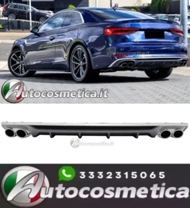 DIFFUSORE AUDI A5 F5 SLINE SOTTO PARAURTI POSTERIORE S5 + TERMINALI INOX - Imagen 1 de 21
