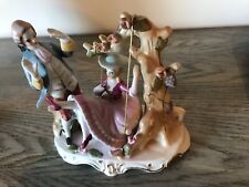 vintage dresden porcelain figurine Man And Woman On Swing