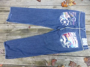 Artful Dodger Bishops Island Blood Red Sea Jeans Gr. 34 x 32 1/2 bestickt - Bild 1 von 12