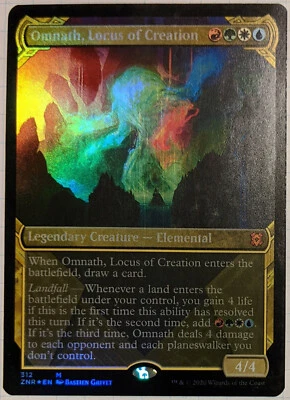 MTG FOIL Showcase Omnath, Locus of Creation ZNR 312 LP Mythic Zendikar Rising - Image 1 of 4
