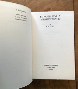 PD James Shroud for a Nightingale First Edition Second Impression Crime Hardback - Picture 1 of 2