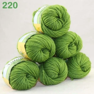 Luxurious 6BallsX50g Soft Worsted Chunky Hand DIY Sweater Wool Knitting Yarn 220 - Picture 1 of 12