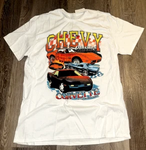 Camiseta C Life Group Manga Corta Chevy Classics Corvette Gráfico Algodón Hombres 3XL - Imagen 1 de 3