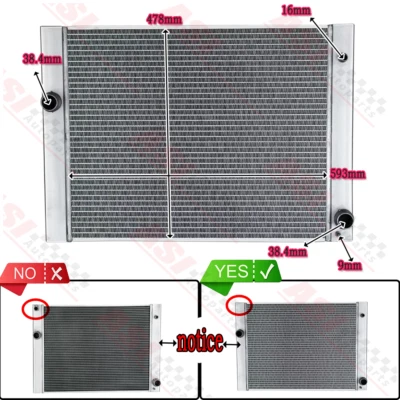 Aluminum Radiator For 2001-2010 BMW 5 6 7 Series E60 E61 E63 E64 E65 E66 E67 - image 1 of 4