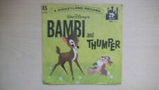 Walt Disney's BAMBI AND THUMPER Disneyland Record 45 RPM 1963