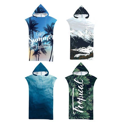 Poncho toalla con capucha para adultos mujeres hombres albornoz playa baño natación playa poncho Foto 1 de 4