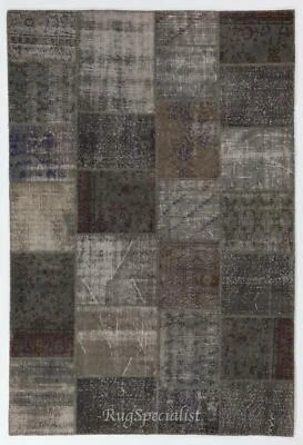 Handmade Patchwork Rug Made from Over-Dyed Vintage Carpets, CUSTOM OPTIONS Av. - Image 1 of 4