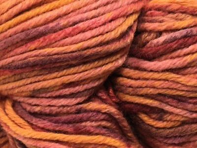 Hilo Sunset teñido a mano cachemir mezcla nailon 68723 3,5 oz 246 años vino rojo naranja rosa Foto 1 de 4