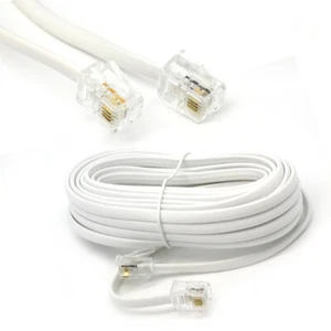 5M RJ11 to RJ11 Cable ADSL Broadband Modem Internet Lead RJ-11 Phone Land Line - Picture 1 of 12