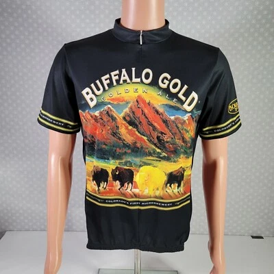 Camiseta masculina de ciclismo Primal Wear Buffalo Gold Beer manga curta 3/4 zíper GG - Imagem 1 de 4