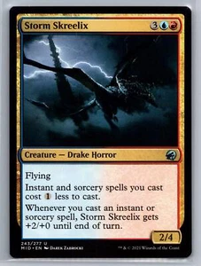 MTG Card Midnight Hunt Uncommon #243 Storm Skreelix Drake - Picture 1 of 2