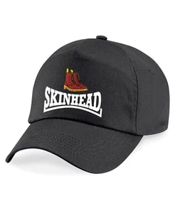 Botas de béisbol Skinhead Doc bordadas cabeza de piel británica - Imagen 1 de 8