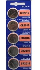 5 x SONY CR2016 Lithium Battery 3V Exp 2025 Pack 5 pcs Coin Cell **FRESH NEW** 