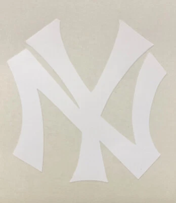 Calcomanía de vinilo con logotipo de Yankees, blanco mate, 6 pulgadas y 2 pulgadas (2 pegatinas) Foto 1 de 2