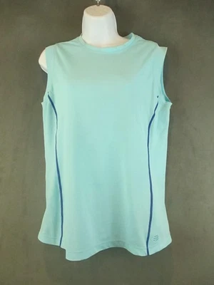Camiseta sin mangas Coolibar para mujer grande azul claro UPF 50+ protección solar sin mangas Foto 1 de 4