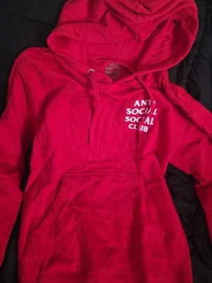 Sudadera con Capucha Roja Anti Social Social Club Nueva Sin Etiquetas Talla PEQUEÑA Foto 1 de 4