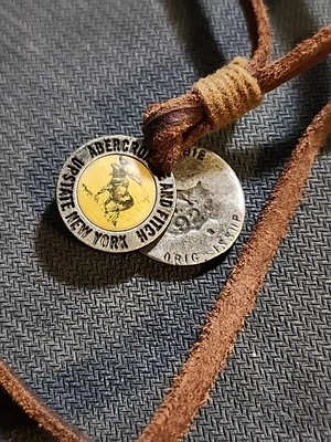 Abercrombie & Fitch ◆ 项链 N.Y 92 罕见 免运费 — 第 1/4 张图片