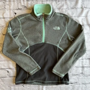 The North Face Girls Small 7/8 Aspen Snowmass Colorado Fleece 1/4 Zip Pull Over - Picture 1 of 14