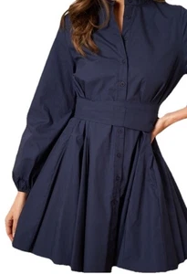 NEW Womens Size S Choklate Skater Shirt Dress (Navy) Free Shipping Retail 110.00 - Picture 1 of 5