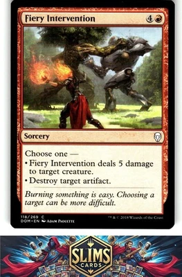 Magic the Gathering MTG Dominaria Fiery Intervention #118 Buy 2 Get 1 - Image 1 of 2