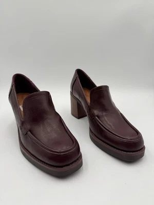 Mocasines Baretraps Gretel Borgoña Tacón Bloque Mujer Hecho por el Hombre Materiales talla 10M Foto 1 de 4