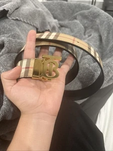 Burberry Reversible Belt with Gold Buckle - Picture 1 of 3