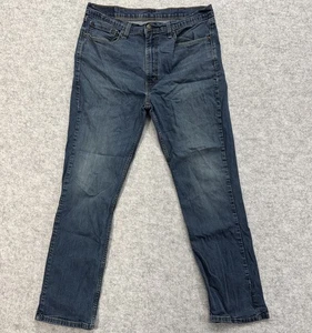 Levi’s 514 Slim Straight Jeans Men’s Size 38x32 Blue Zip Back Pocket Snap Waist - Picture 1 of 8