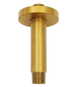 Aquaiaw Shower Arm and O-Ring Flange, 3 inch, Solid Brass, Brushed Gold - Picture 1 of 7